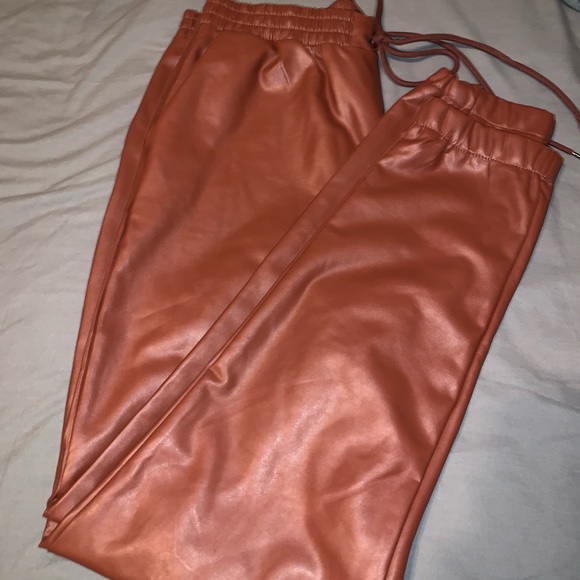 Burnt Orange/Brown leather pants - Picture 1 of 1